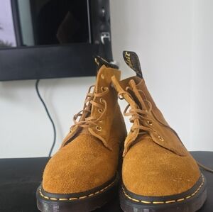 Dr. Martens Mustard Suede Boots